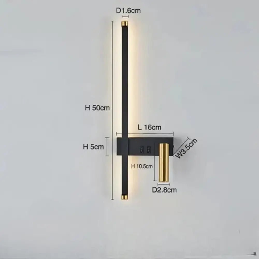 Applique Murale Design avec Liseuse Orientable pour Chambre | Éclairage LED Élégant - Gauche - Maison Solenne