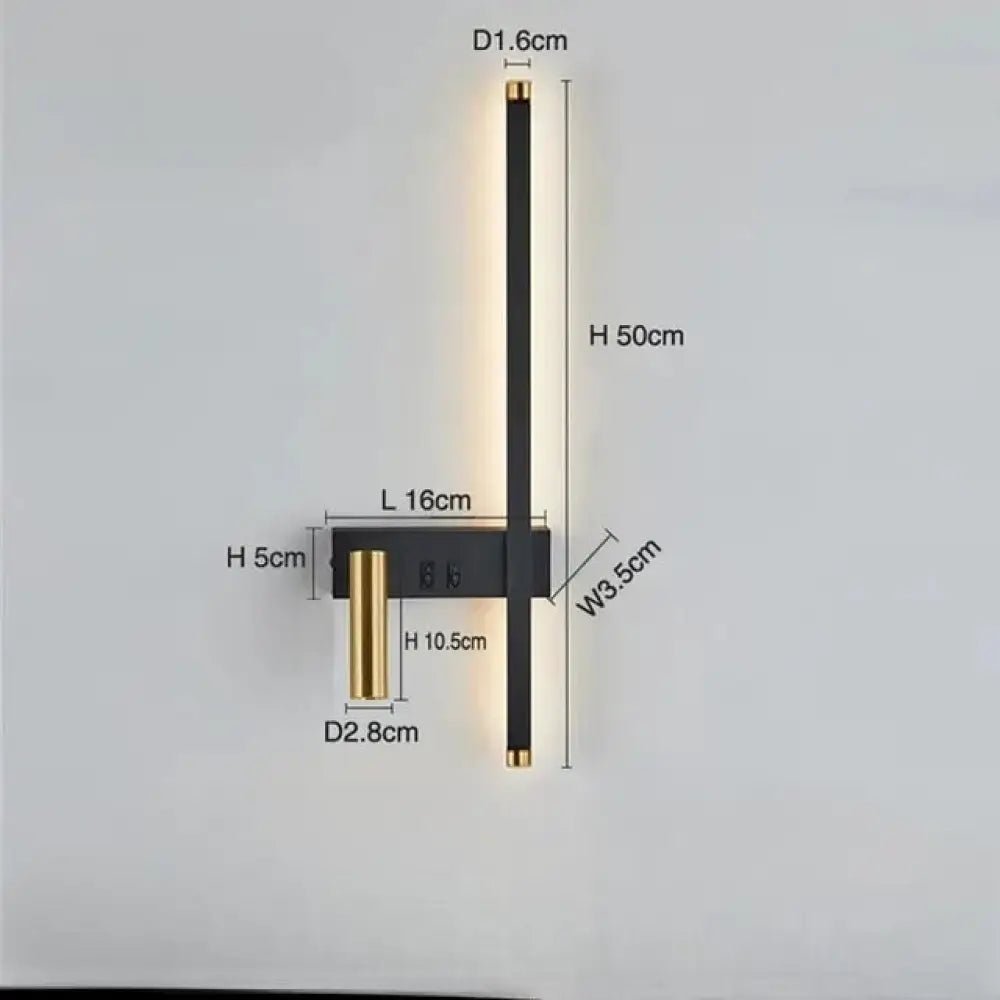 Applique Murale Design avec Liseuse Orientable pour Chambre | Éclairage LED Élégant - Gauche - Maison Solenne