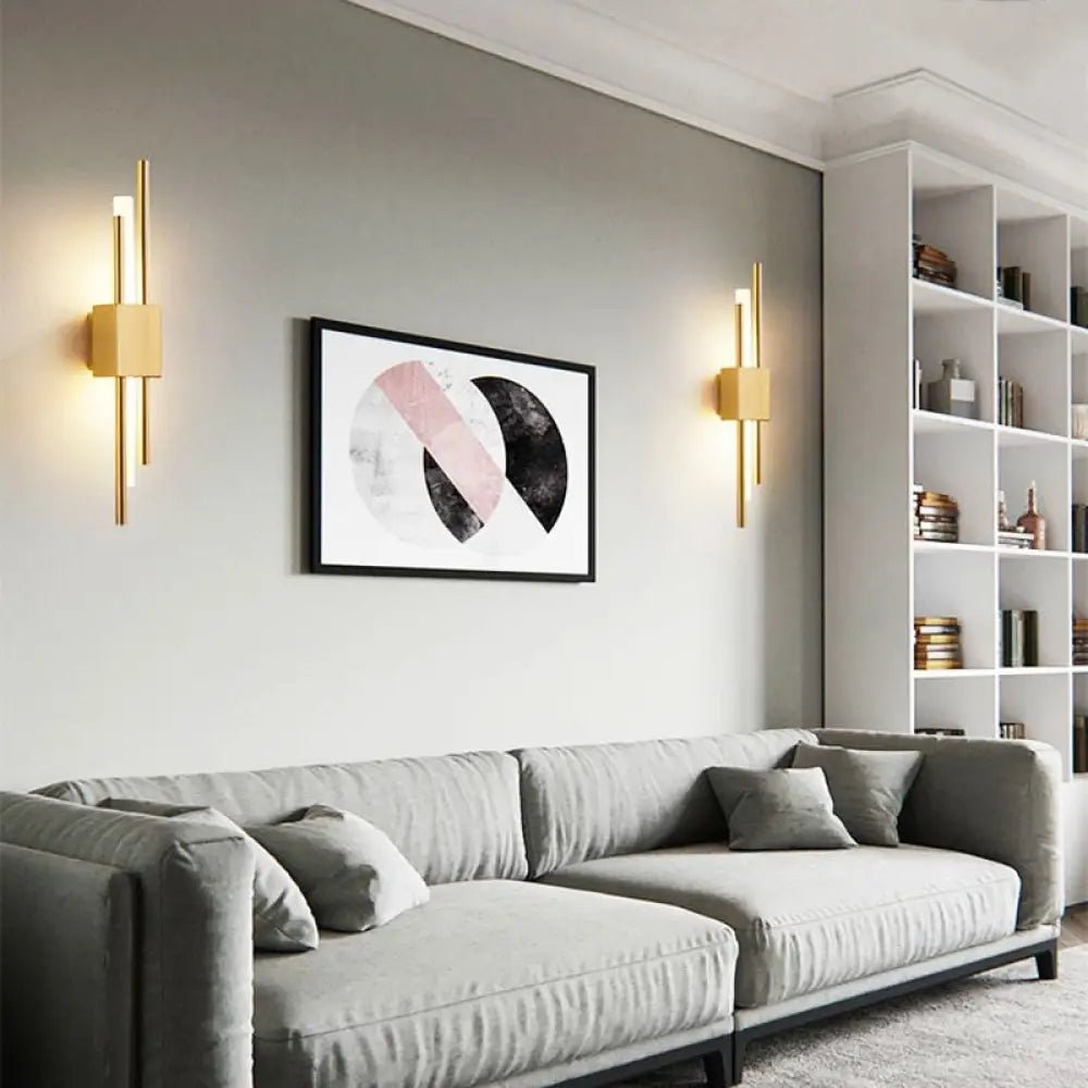 Applique Murale Dorée Design pour Chambre et Salon | Éclairage Moderne - Blanc chaud - Maison Solenne