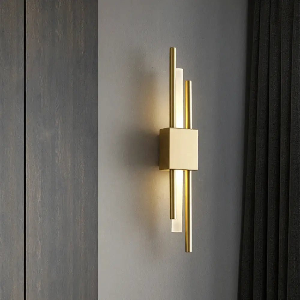 Applique Murale Dorée Design pour Chambre et Salon | Éclairage Moderne - Blanc chaud - Maison Solenne