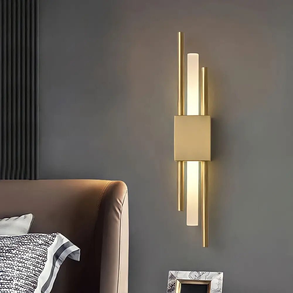 Applique Murale Dorée Design pour Chambre et Salon | Éclairage Moderne - Blanc chaud - Maison Solenne