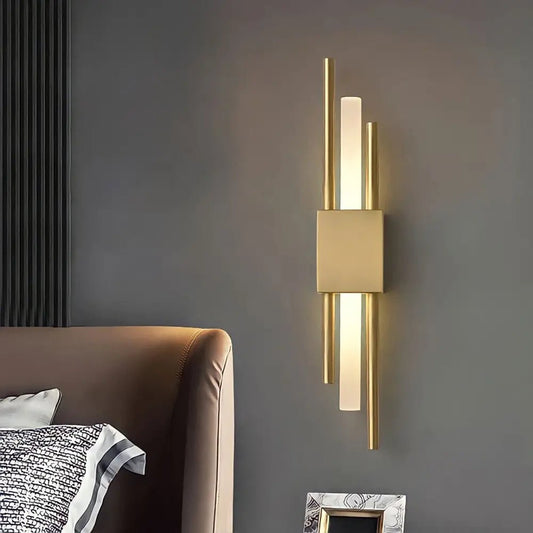 Applique Murale Dorée Design pour Chambre et Salon | Éclairage Moderne - Blanc chaud - Maison Solenne