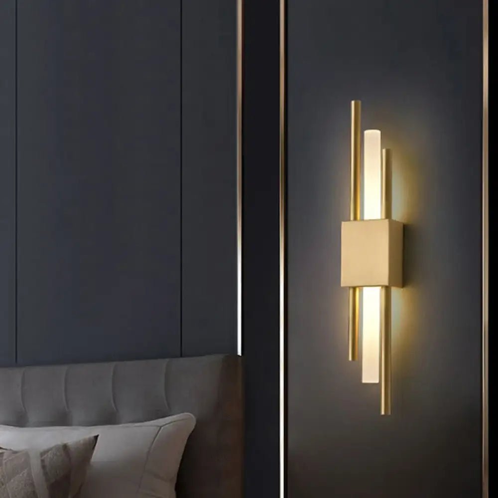 Applique Murale Dorée Design pour Chambre et Salon | Éclairage Moderne - Blanc chaud - Maison Solenne
