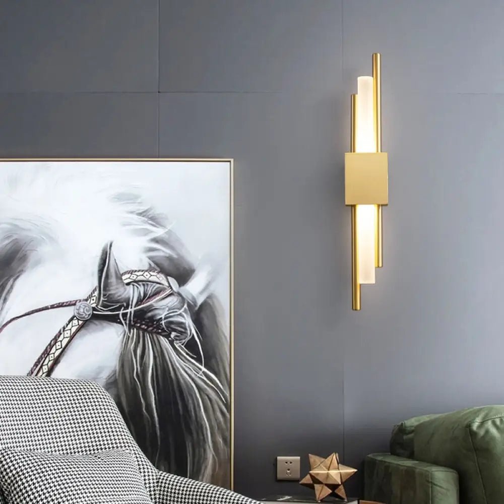 Applique Murale Dorée Design pour Chambre et Salon | Éclairage Moderne - Blanc chaud - Maison Solenne