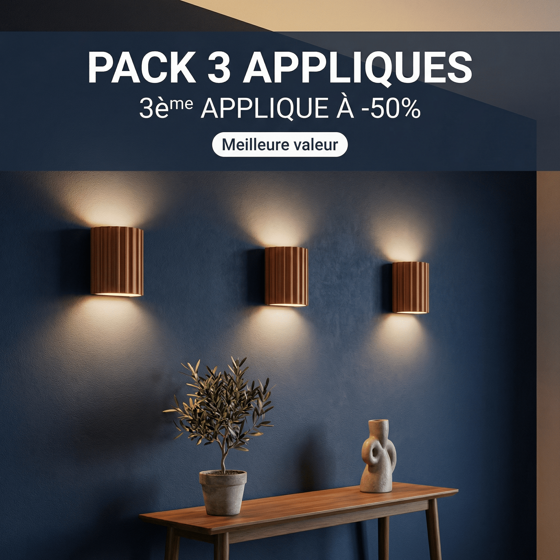 Applique Murale LED moderne Contemporaine | Lumière Chaleureuse pour Salon, Chambre & Couloir - Gris - Maison Solenne