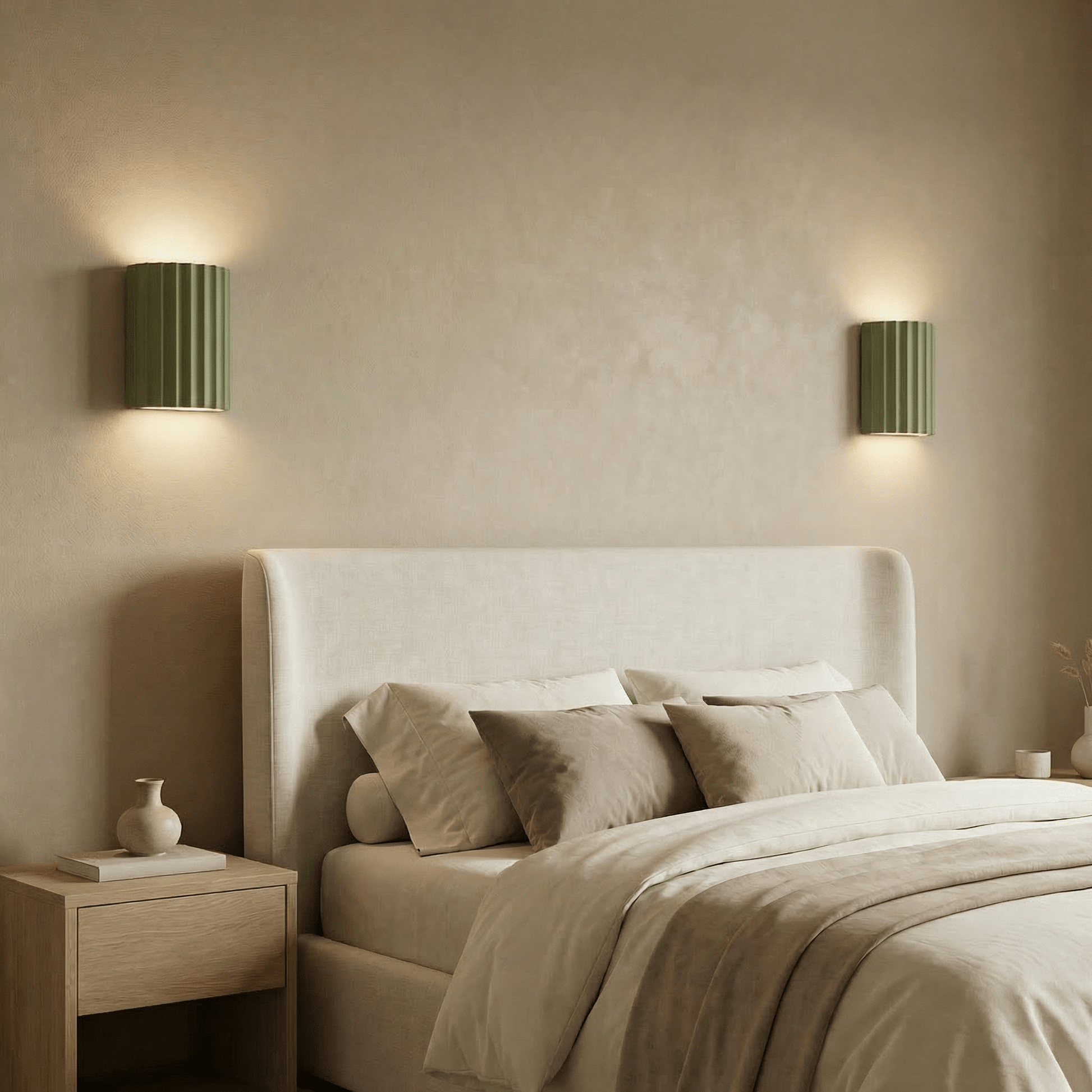 Applique Murale LED moderne Contemporaine | Lumière Chaleureuse pour Salon, Chambre & Couloir - Vert - Maison Solenne