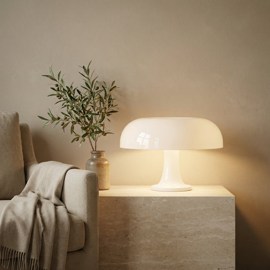 Lampe champignon blanc - Maison Solenne
