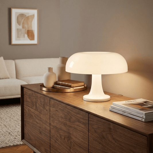 Lampe champignon blanc - Maison Solenne