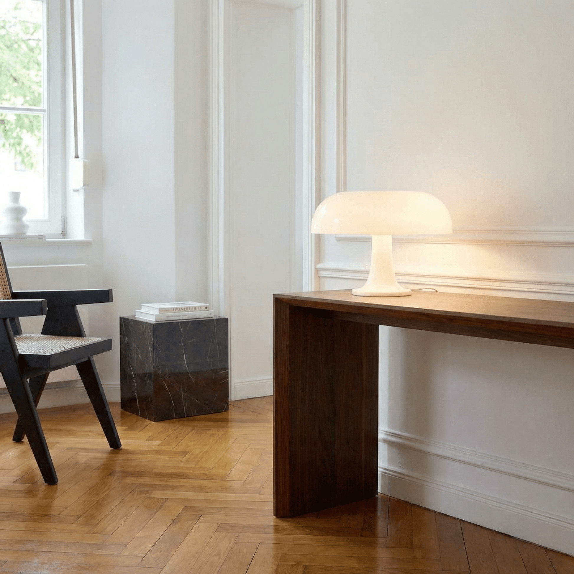 Lampe champignon blanc - Maison Solenne