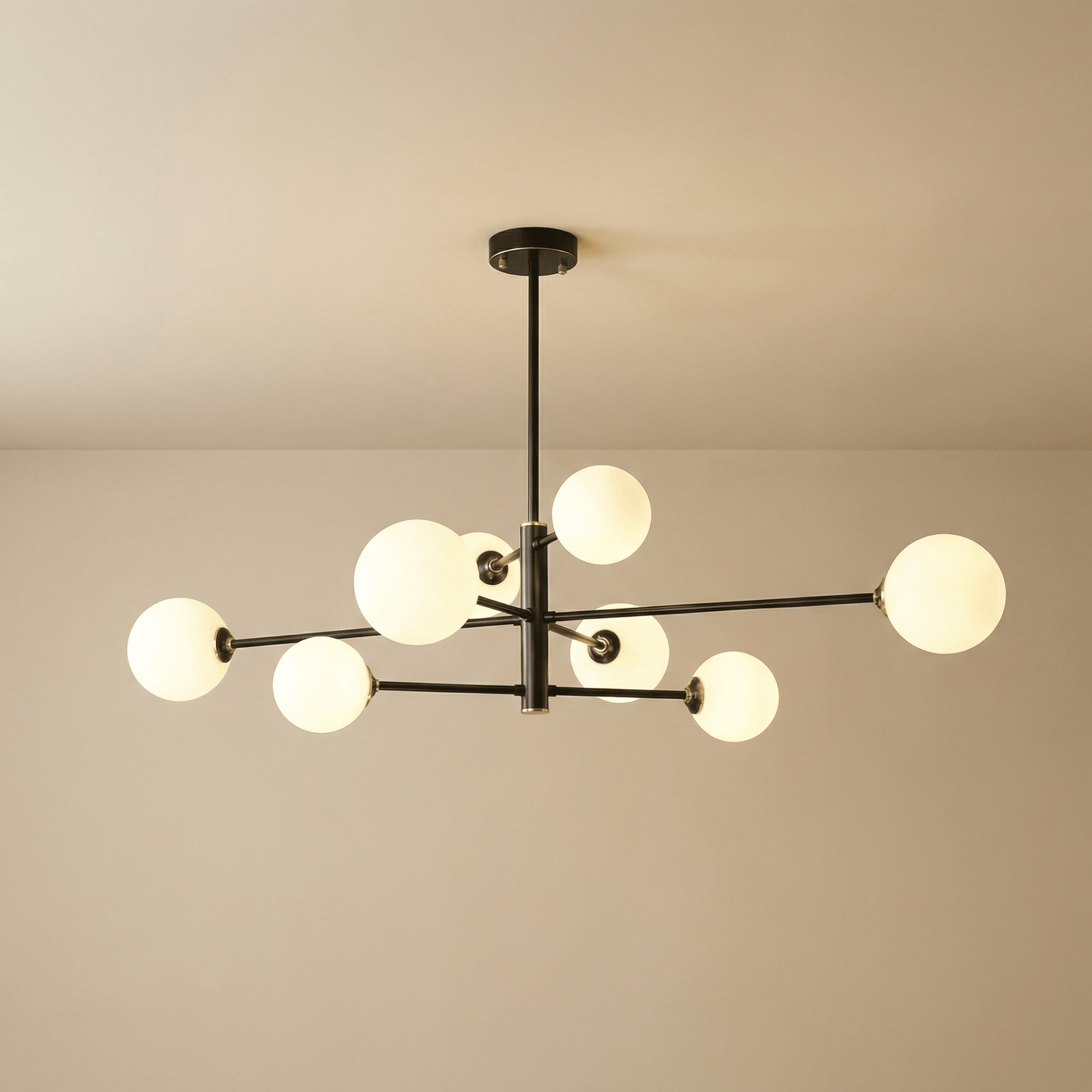 Lampe pendante LED salon| Salon Chambre et Salle à Manger - Noir - Maison Solenne