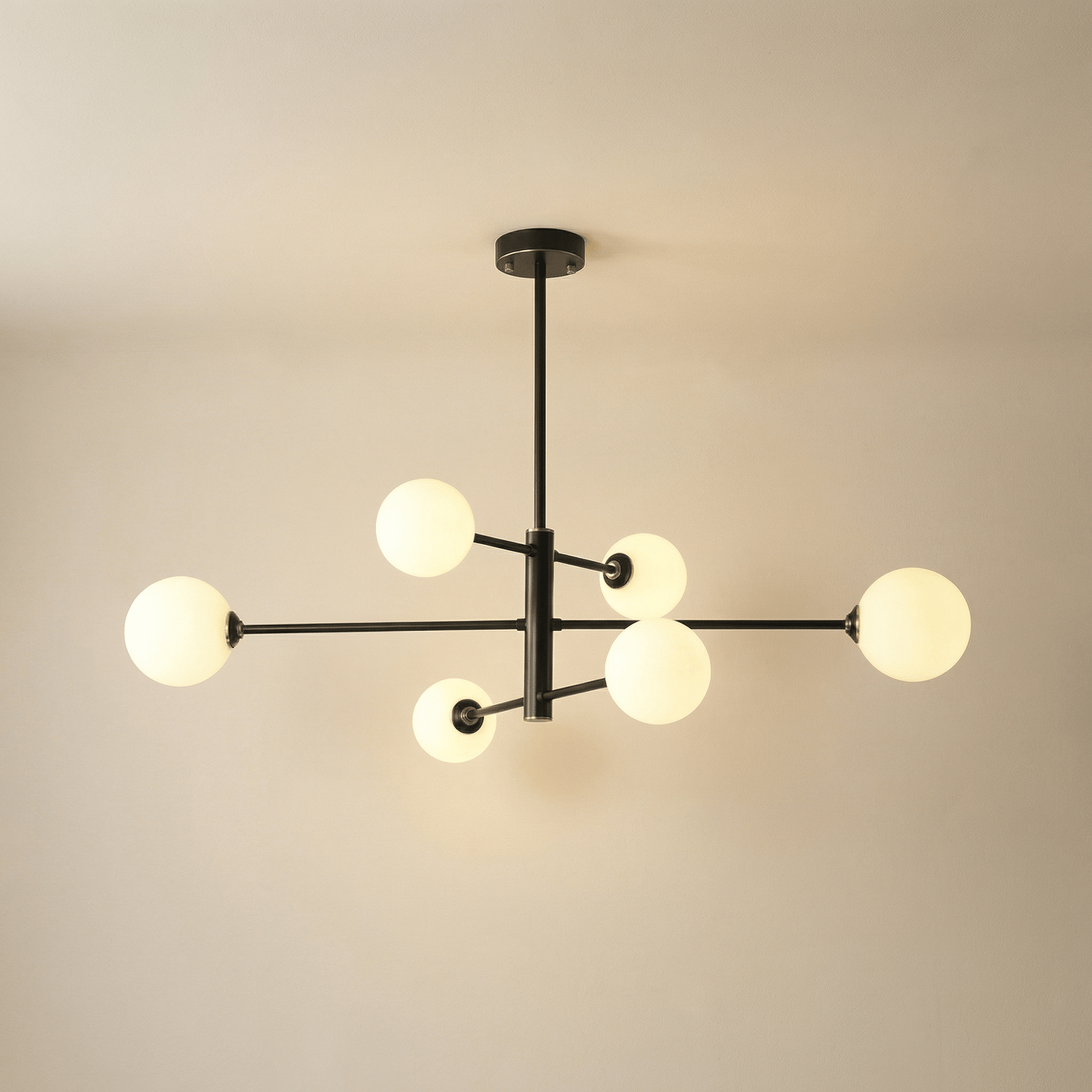 Lampe pendante LED salon| Salon Chambre et Salle à Manger - Noir - Maison Solenne