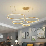 Lustre Suspension Cercle Chic en Fer | Éclairage Moderne pour Salon et Salle à Manger - Vignette | Maison Solenne