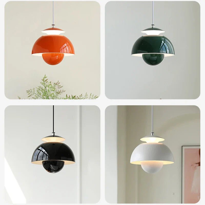 Suspension LED Scandinave Élégante Design Compact - Noir - Maison Solenne