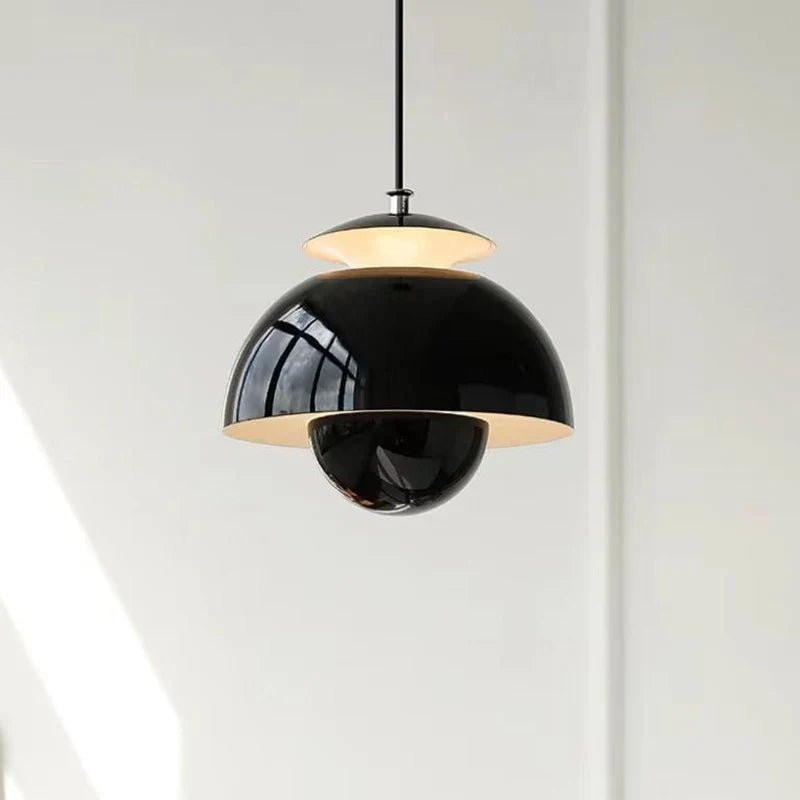 Suspension LED Scandinave Élégante Design Compact - Noir - Maison Solenne