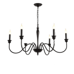 Lustre Campagne Chic en Fer pour Salle à Manger et Cuisine | Éclairage Minimaliste et Élégant - Vignette | Maison Solenne