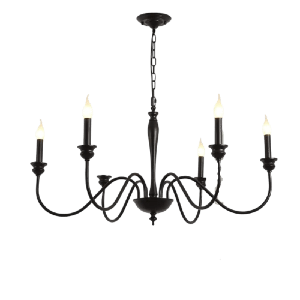 Lustre Campagne Chic en Fer pour Salle à Manger et Cuisine | Éclairage Minimaliste et Élégant - Default - Maison Solenne