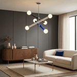 Lustre Art Déco Minimaliste en Fer avec Éclairage LED pour Salon, Salle à Manger et Chambre | Design Épuré et Élégant - Vignette | Maison Solenne