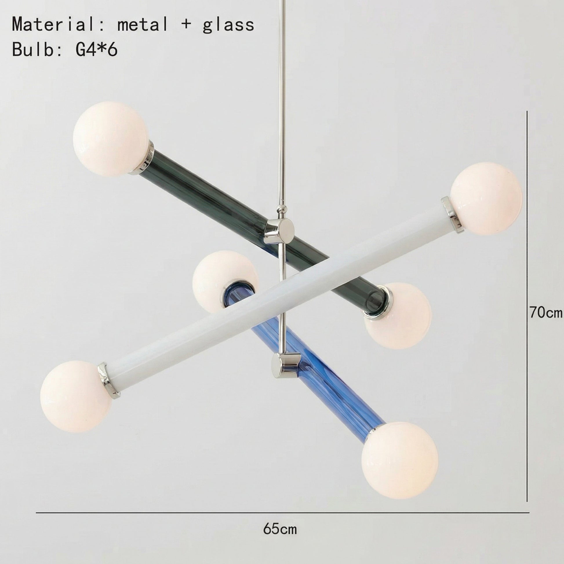 Lustre Art Déco Minimaliste en Fer avec Éclairage LED pour Salon, Salle à Manger et Chambre | Design Épuré et Élégant - D - Maison Solenne