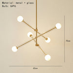 Lustre Art Déco Minimaliste en Fer avec Éclairage LED pour Salon, Salle à Manger et Chambre | Design Épuré et Élégant - Vignette | Maison Solenne