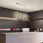 Lustre Scandinave en Cristal avec Finition Acier Poli | Éclairage Moderne pour Chambre et Salle à Manger - Vignette | Maison Solenne