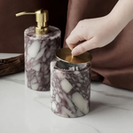 Ensemble de salle de bain en marbre Calacatta Viola - Vignette | Maison Solenne