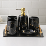 Ensemble de salle de bain en céramique effet marbre - Vignette | Maison Solenne